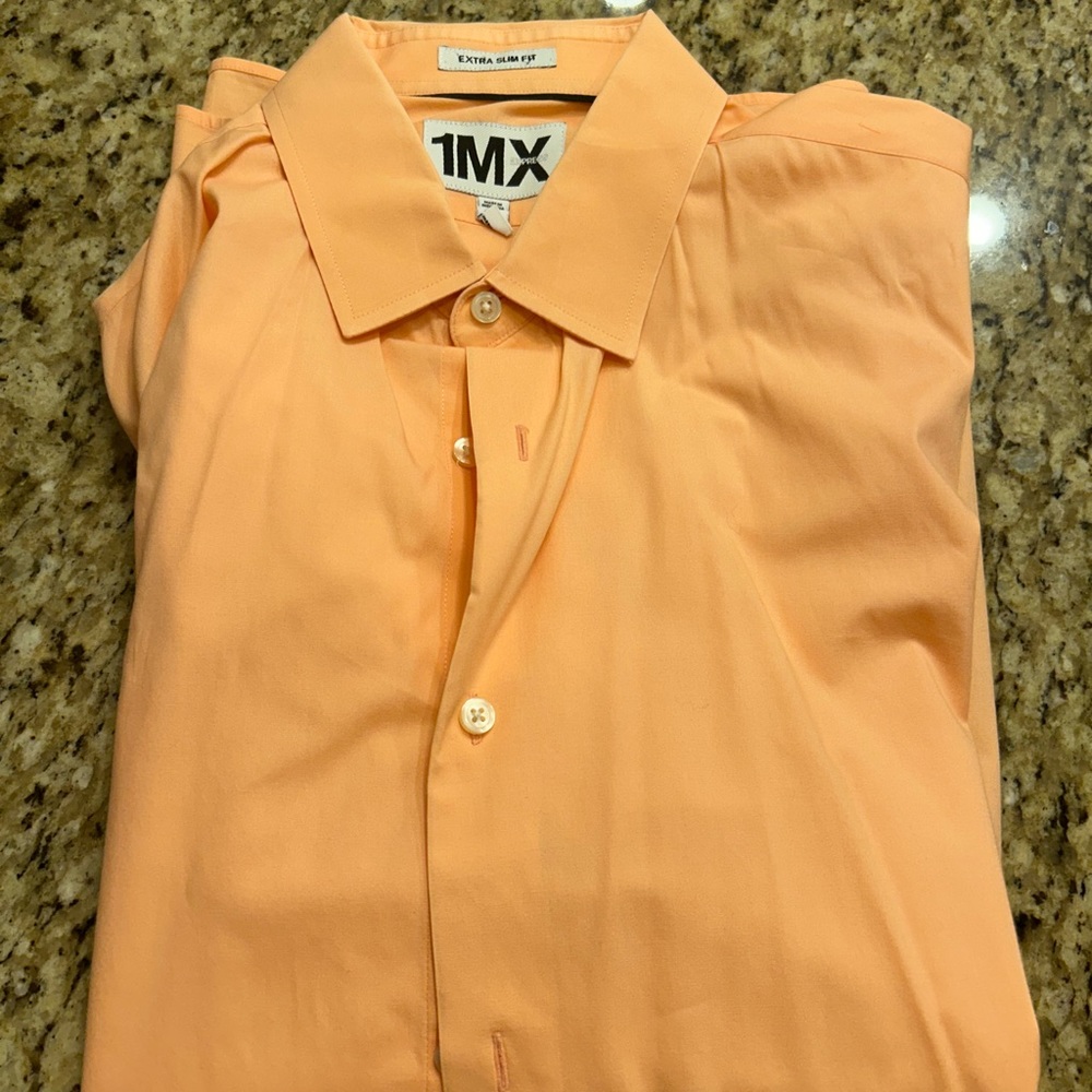 Express 1mx orange shirt - extra slim fit